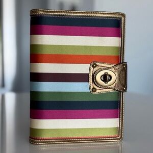ISO Coach Legacy Stripe Turnlock Notebook